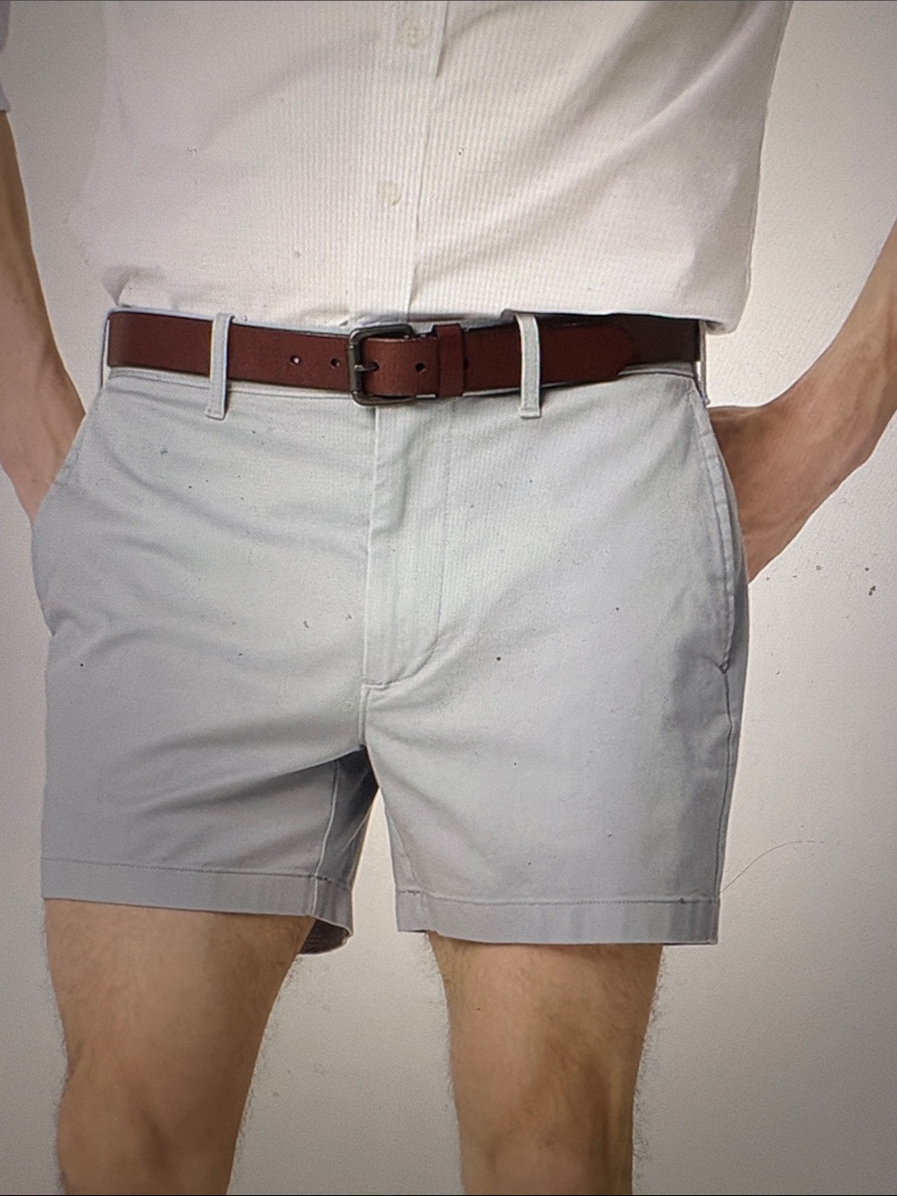 J. Crew Factory Light Gray Flat-Front Men's Shorts